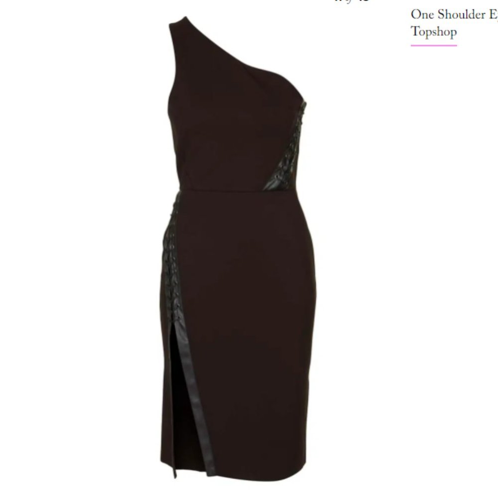 NWT Topshop One Shoulder Slit Dress Sz4